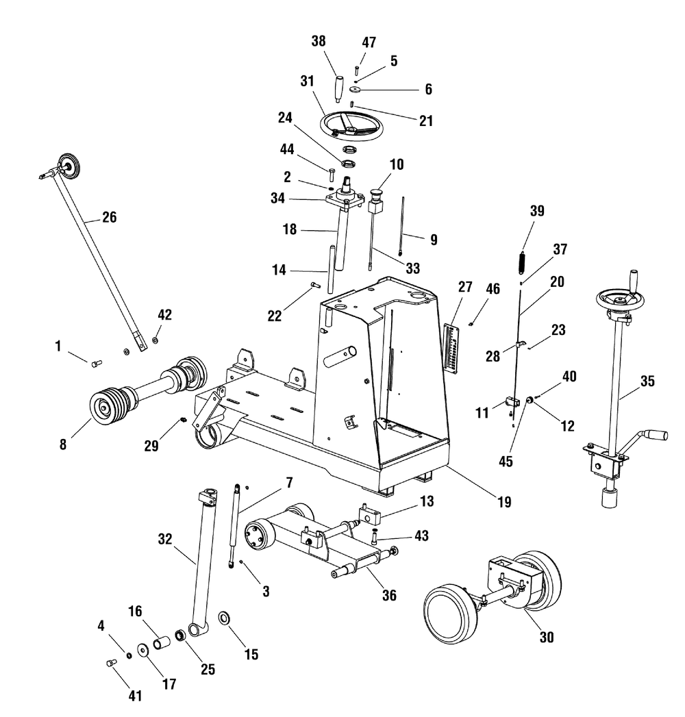 Water Tank Frame Assembly (80003285) Diagram and Parts List for 866057-EX20-S  Briggs and Stratton Saw